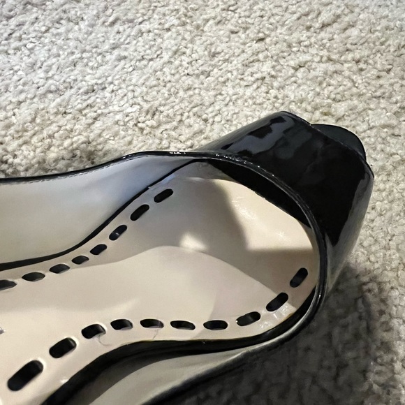 Enzo Angiolini Tanen Black Patent Platform Peeptoe - Picture 7 of 11